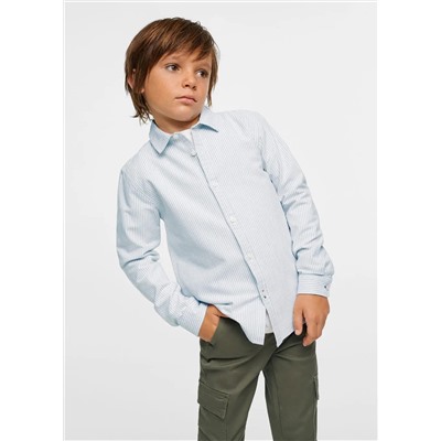 Camisa vestir algodón rayas -  Niño | MANGO OUTLET España