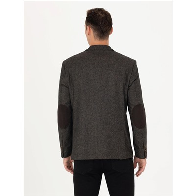 Kahverengi Slim Fit Ceket