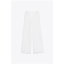 ZW COLLECTION 100% LINEN PALAZZO TROUSERS