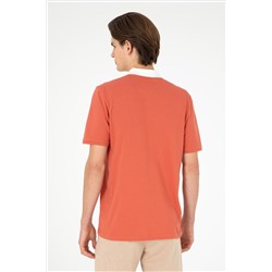 Erkek Regular Fit Polo Yaka Pudra Tişört