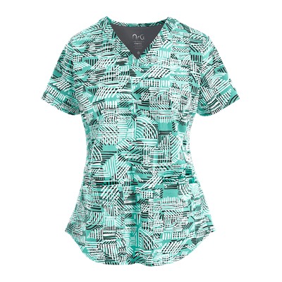 Barco NrG Scrubs Sun Dial Print Top