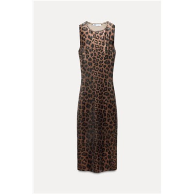 VESTIDO PUNTO FOIL ESTAMPADO ANIMAL