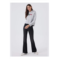 Lee Cooper Normal Bel Geniş Paça Flare Koyu Mavi Kadın Denim Pantolon 241 LCF 121006 LUNA RANGEL VBL 5003069029