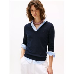 Viscose-Blend V-Neck Sweater