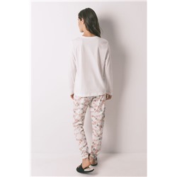 Pijama largo 100% algodón "Día de muertos" marfil
