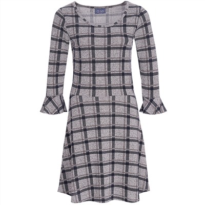 Damen Kleid mit Trompetenärmel