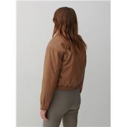 Bomberjacke aus Kunstleder