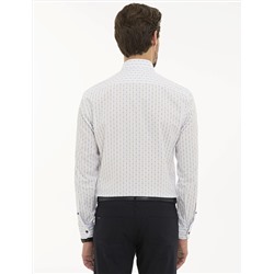 Beyaz Slim Fit Uzun Kollu Gömlek