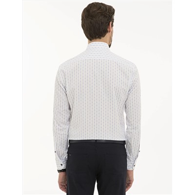 Beyaz Slim Fit Uzun Kollu Gömlek