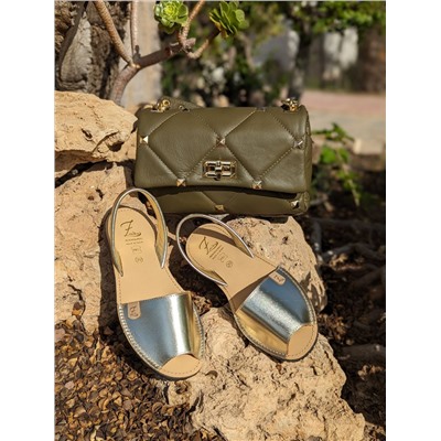 AB. Zapatos 3204 platino+Ab.Zapatos PELLE Valentina (820) Xaki АКЦИЯ