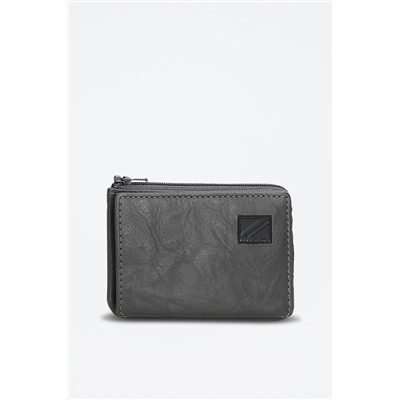 Cartera de piel Chief Gris oscuro