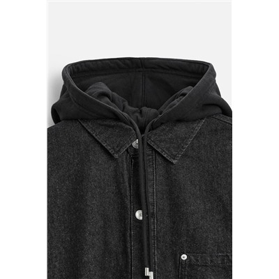 SOBRECAMISA DENIM CAPUCHA COMBINADA