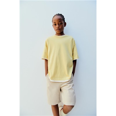 PLAIN CHINO BERMUDA SHORTS