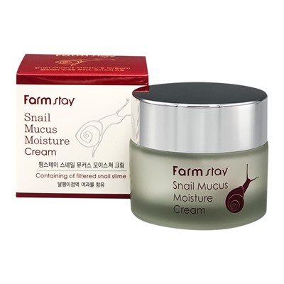 FarmStay Snail Mucus Moisture Cream Увлажняющий крем с муцином улитки 50г