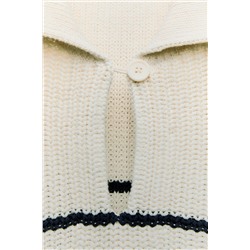 OVERSIZE KNIT POLO SWEATER