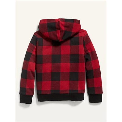 Logo-Graphic Sherpa-Lined Zip Hoodie for Boys