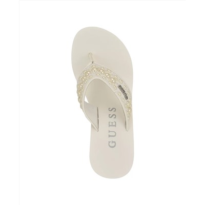 GUESS Women's Silus Embellished Platform Wedge Sandals