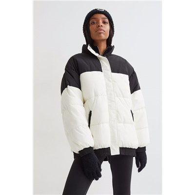 Puffer Jacket Weiß/Schwarz