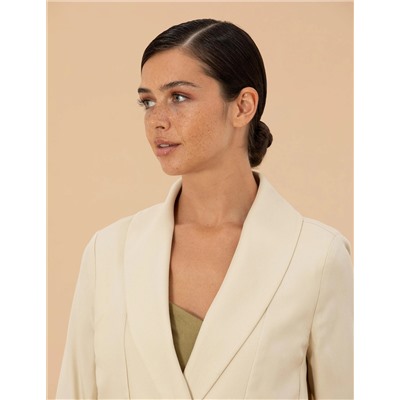 Krem Regular Fit Ceket