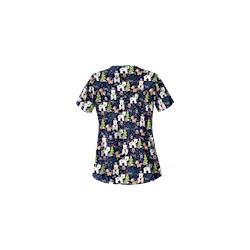 UA Antarctic Christmas Navy Print Scrub Top