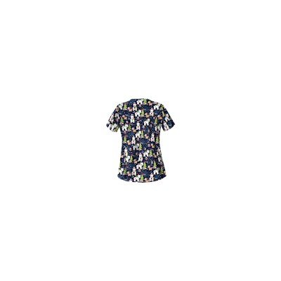 UA Antarctic Christmas Navy Print Scrub Top