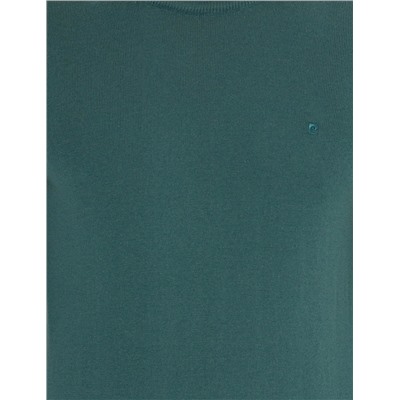 Yeşil Slim Fit Bisiklet Yaka Basic Triko Kazak
