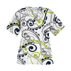 UA Cartwheels Giddy Green Scrub Top