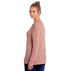 Damen Strickpullover mit Lochstruktur