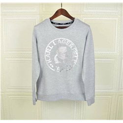 Женский махровый свитер со стразами Karl lagerfel*d
