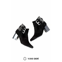 Hakiki Deri Siyah Kadın Bot E0206173502