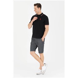 Erkek Siyah Basic Polo Yaka Tişört