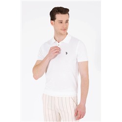 Erkek Ekru Polo Yaka Triko Kazak