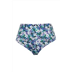 Çok Renkli Çiçek Desenli Pareolu 2'li Set Büyük Beden Bikini Altı TBBSS25CR00003