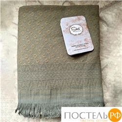PL042/S02 Пляжное полотенце пештемаль 100% хлопок Tropical темно-зеленый (100*150)