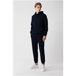 Avva Erkek Lacivert 3 Iplik Standart Fit Normal Kesim Jogger Eşofman Altı E003402