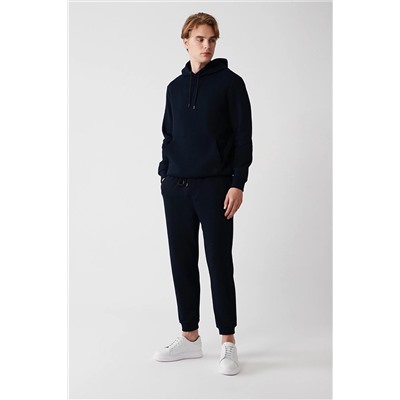 Avva Erkek Lacivert 3 Iplik Standart Fit Normal Kesim Jogger Eşofman Altı E003402
