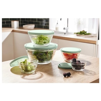 ERNESTO® Glasschüssel-Set, 5 Stück