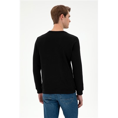 Erkek Siyah Sweatshirt