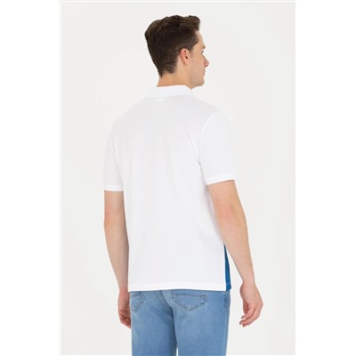 Erkek Saks Polo Yaka Tişört