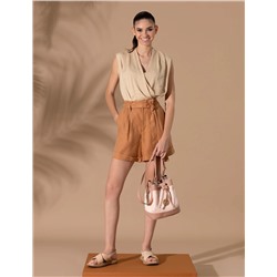 Kahverengi Oversize Bermuda Şort
