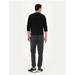 Antrasit Melanj Slim Fit Eşofman Altı