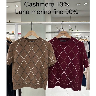 Свитер кашемир+меринос бордо