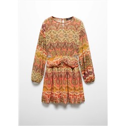 Vestido estampado aberturas
