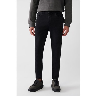 Antrasit Eskitme Yıkamalı Esnek Ekstra Slim Fit Dar Kesim Jean Pantolon