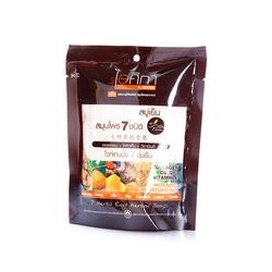 Спа-мыло в мешочке из люфы "7 трав" Supaporn 70 гр / Supaporn SPA 7 Herbs Cool Herbal Soap 70 gr