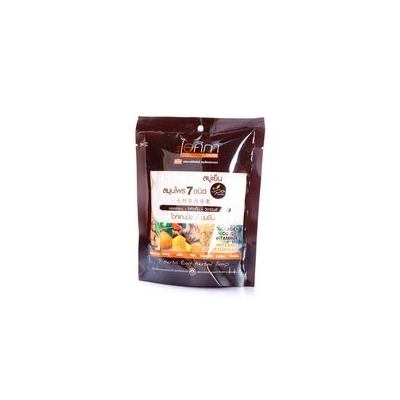 Спа-мыло в мешочке из люфы "7 трав" Supaporn 70 гр / Supaporn SPA 7 Herbs Cool Herbal Soap 70 gr