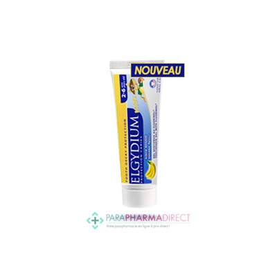 Elgydium Kids Dentifrice Protection Caries Arôme Banane 2-6 ans 50ml