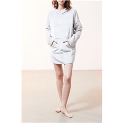 Платье-толстовка с капюшоном Faust Светло-серое