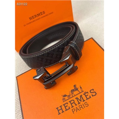 Мужские ремни Hermes Высокое качество!  Цвет пряжки матовый, серебряный Оригинальная упаковка Размеры: 115