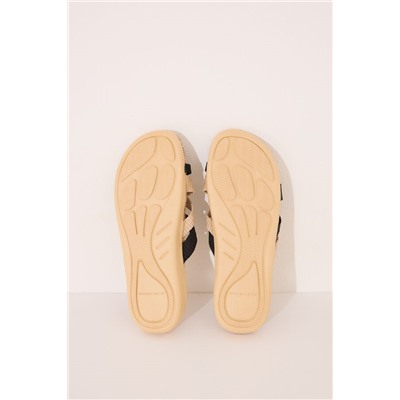 Sandalias rafia tiras cruzadas